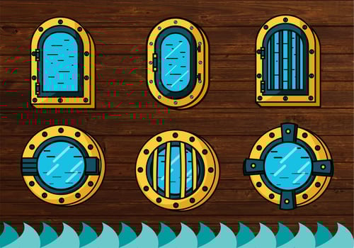 Ship Window Vector Design