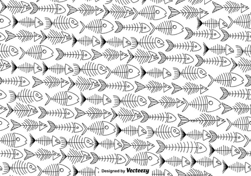 Vector Fishbone Icon SEAMLESS Pattern