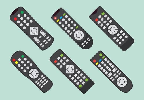 TV Remot Control Set vector