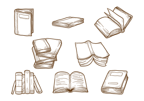 Hand Drawn Libro vector