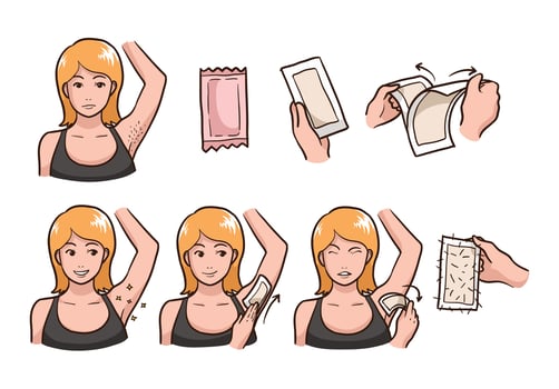 Armpit Waxing Step vector