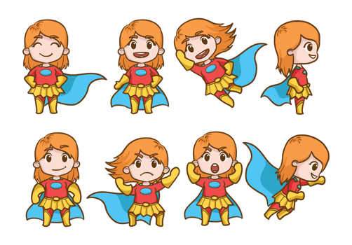 Superwoman Cartoons Vector