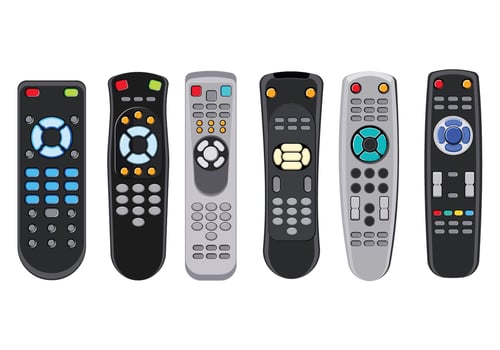 Remote TV Control Isolated on White Background vector