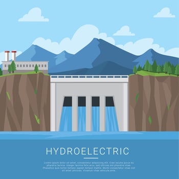 Natural Resources Hydroelectric Free Vectpr vector