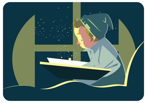 Magical Light Book Vector
