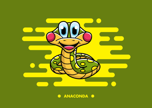 Free Cartoon Anaconda Vector