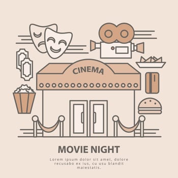 Vector Movie Night Illustration