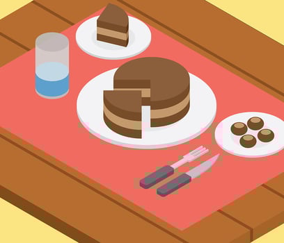 Buckeye Cake Illustration vector