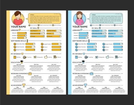 Resume template vector
