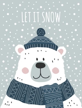 Let It Snow Vector Card