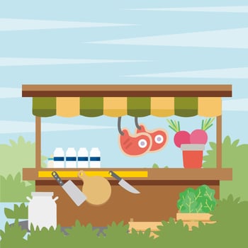 Free Concession Stand Meat and Farm Product Vector