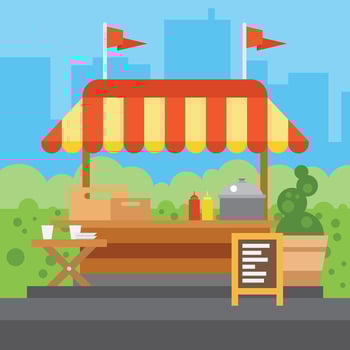 Concession Stand Vector Illustration