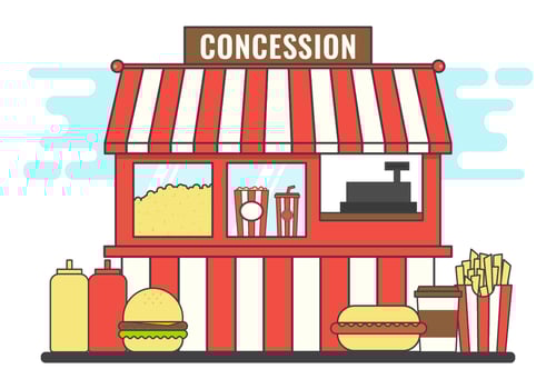 Concession Stand Vector Illustration