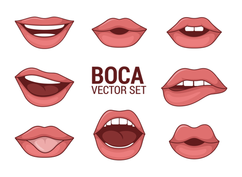 Woman's Boca Vectors