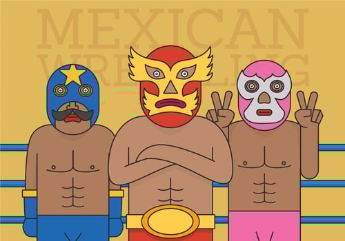Mexican Wrestler vector