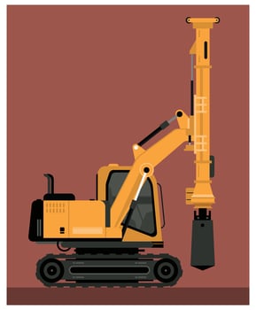Heavy Drill Machine Vector