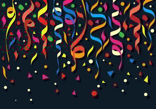 Colorful Confetti Background vector
