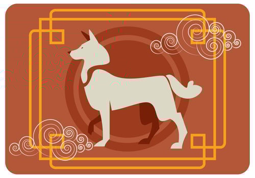 Chinese New Year of The Dog Vector
