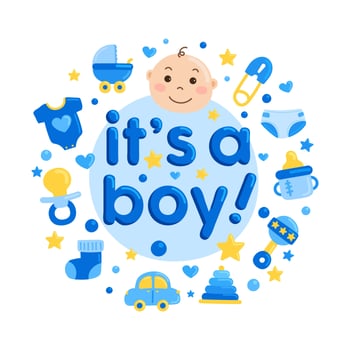 Cute Baby Shower Card vector