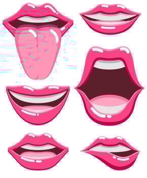 Vector Set Of Mouths