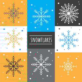 Snowflakes Vector Set