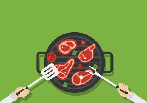 Grilled Veal  vector