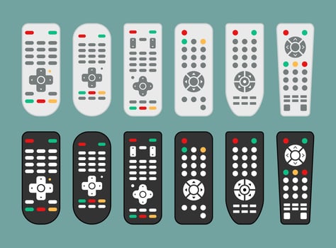 Remote Control Or Tv Remote Icons vector