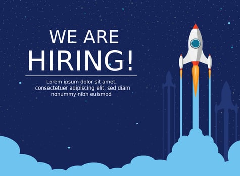 We Are Hiring Illustration vector