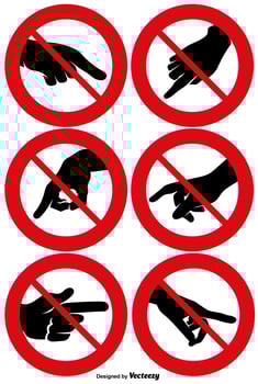 Vector Set Of DO NOT TOUCH Signs