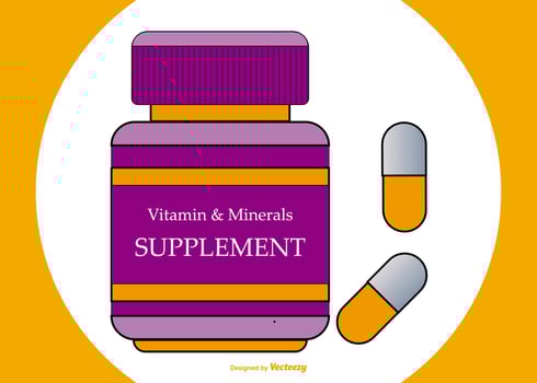 Flat Style Supplements Illustration vector