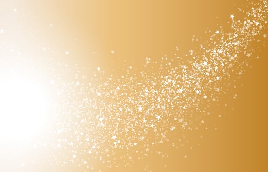 Abstract Gold White Shimmer Glowing Round Particles vector