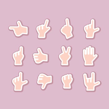 Vector Hand Gestures Icon Set