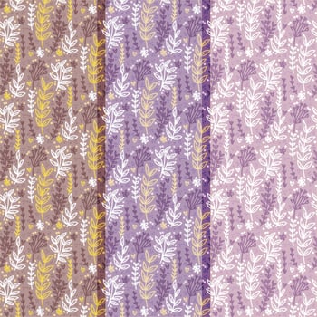 Vector Hand Drawn Floral Patterns