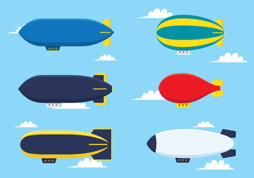 Hot Air Balloon Types vector