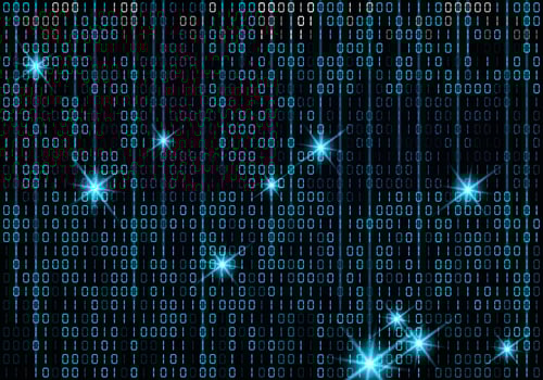 Matrix Style Binary Background vector