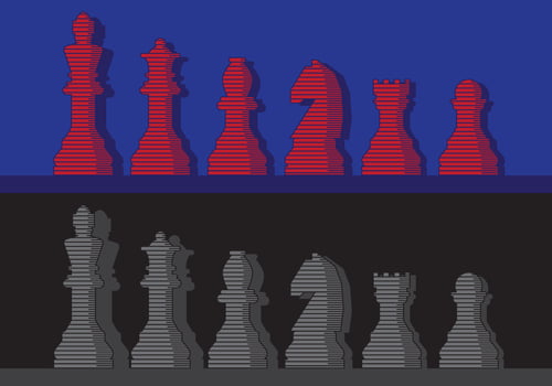 Vintage Chess Pieces Collection vector