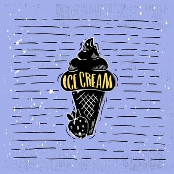 Hand Drawn Vector Ice Cream Illustration