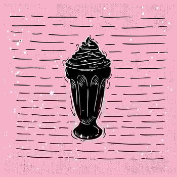 Hand Drawn Vector Ice Cream Illustration