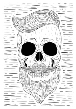 Hand Drawn Vector Beard Illustration