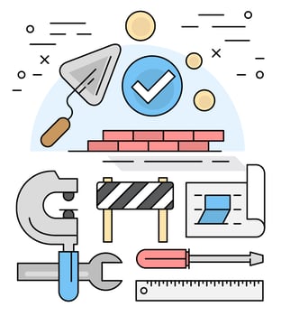 Linear Construction Elements vector
