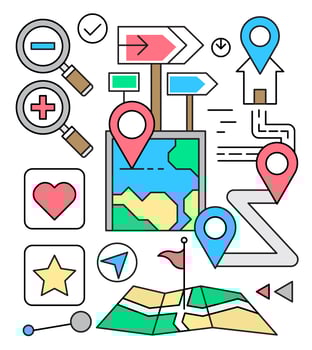 Free Linear Navigation Icons vector