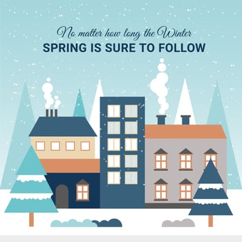 Vector Winter Landscape Illustration