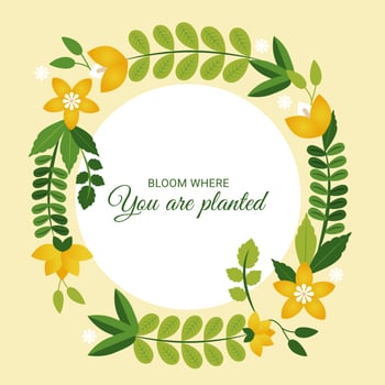 Beautiful Spring Vector Greeting Card
