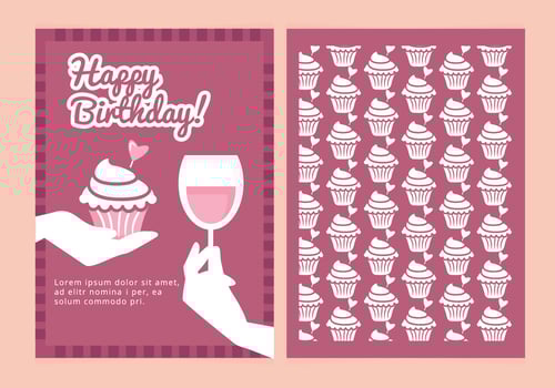 Vector Birthday Wishes Card