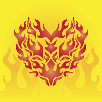 Heart By Flame Vector