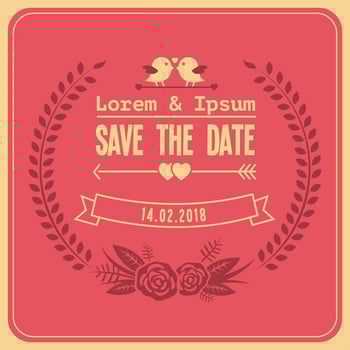 Free Wedding Save The Date Vector
