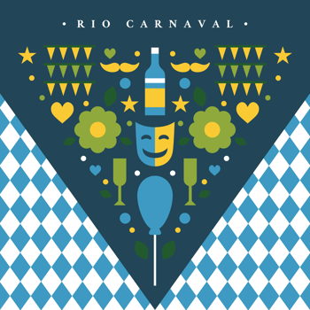 Rio Carnaval Triangle Concept vector