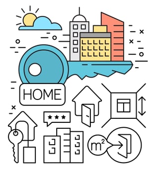 Real Estate Icons vector