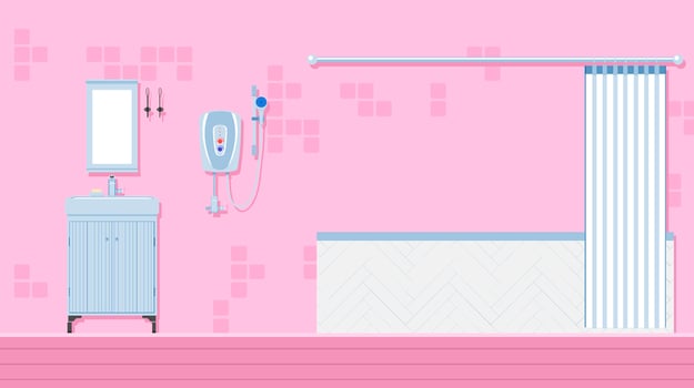 Water Heater In The Bathroom Free Vector