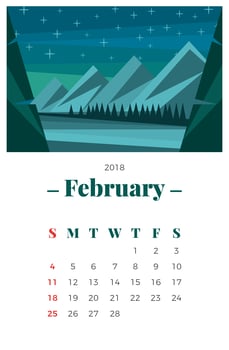 February vector